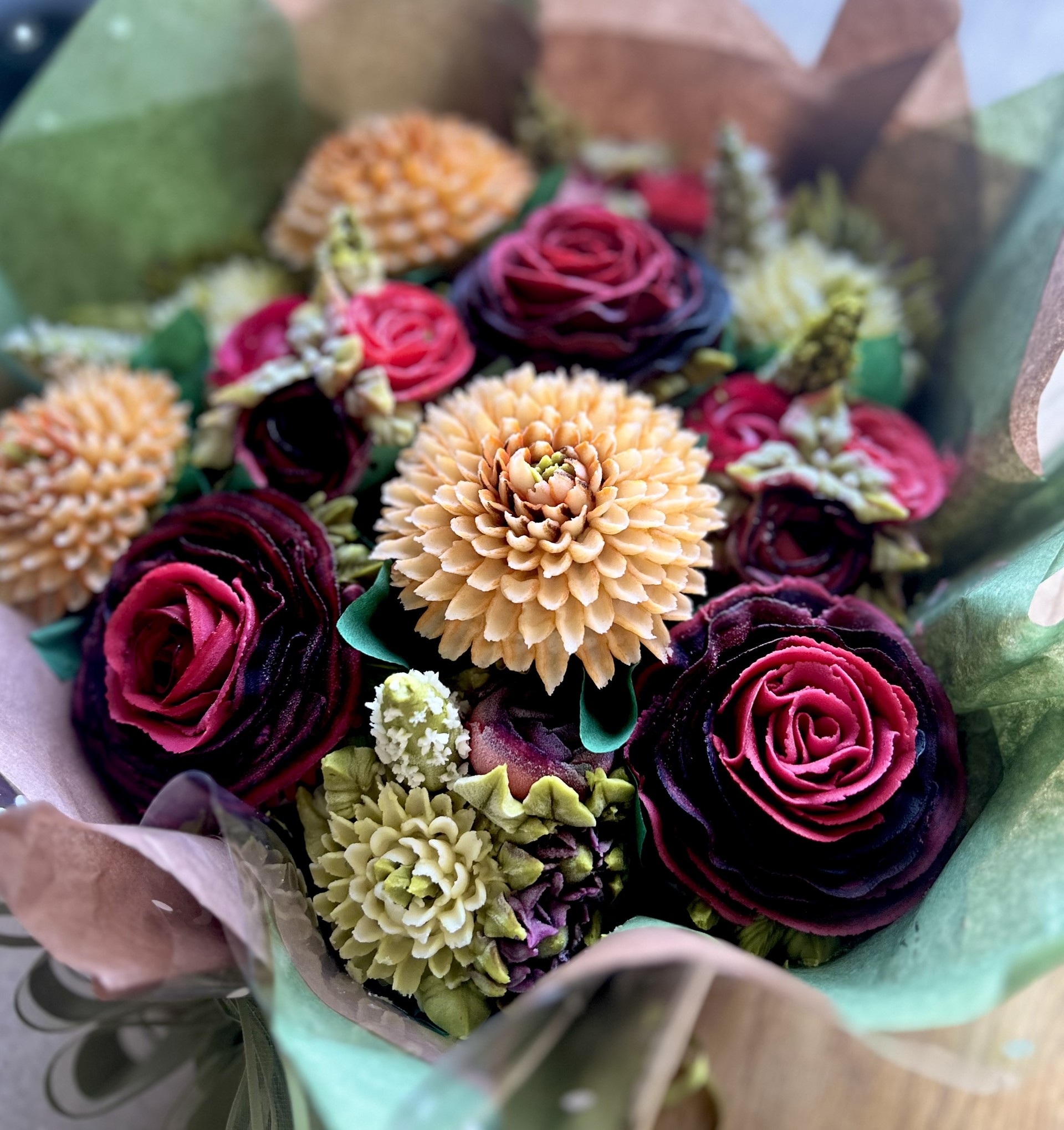 Handcrafted cupcake bouquet by Walt's Backhaus