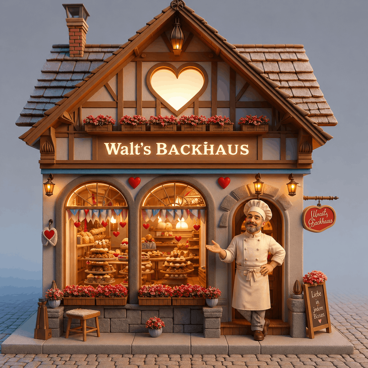 Walt's Backhaus illustrated shop front