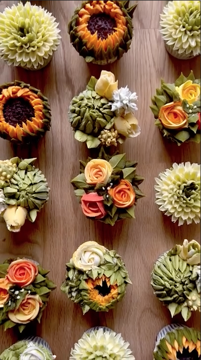 Cupcake bouquet floral detail video preview